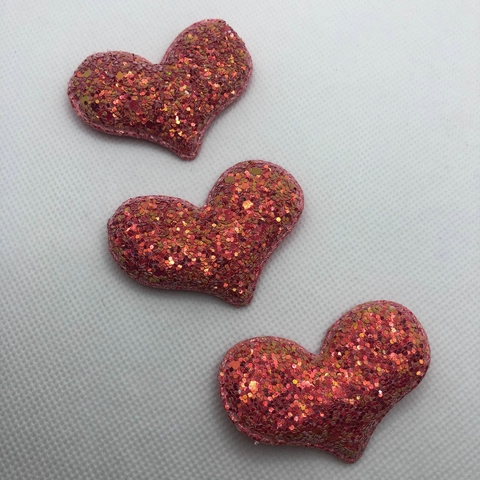 Coração Glitter Vermelho - 6 cm
