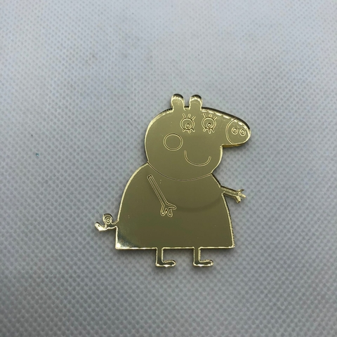 APLIQUE EM ACRÍLICO MAMÃE PIG 5 CM - UNIDADE