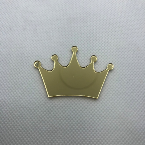 APLIQUE EM ACRÍLICO COROA 5 CM - UNIDADE