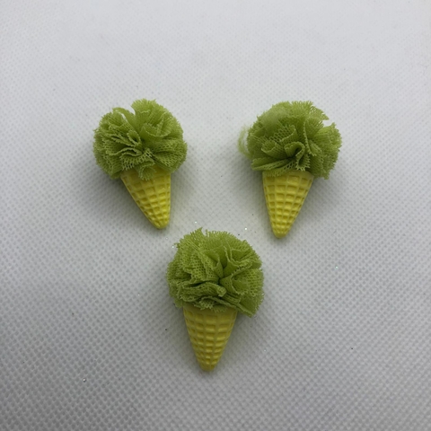 MINI SORVETE POMPOM VERDE 4 CM - UNIDADE