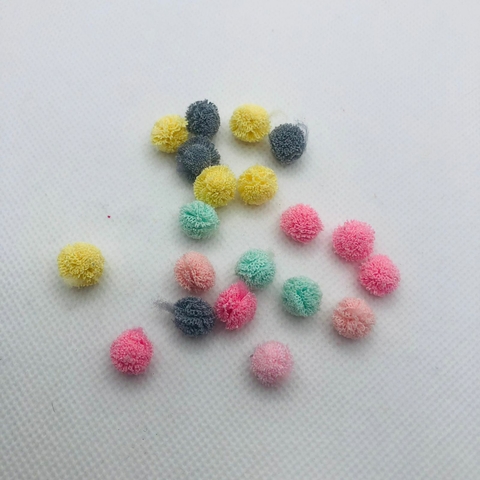 MINI POMPOM TULE CANDY COLOR - SAQUINHOS C/ 20 UNIDADES
