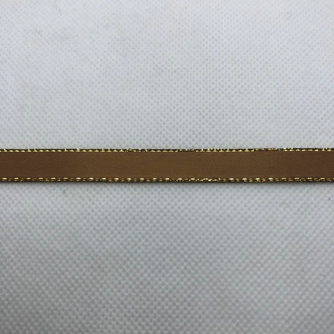 FITA CETIM NUDE C/ BORDA DOURADA - METRO