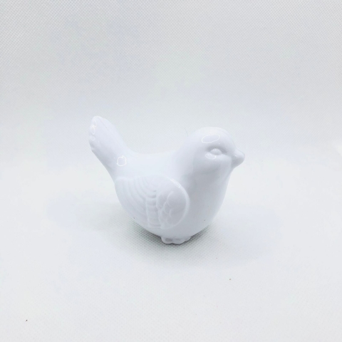 PASSARINHO EM 3D BRANCO - UNIDADE