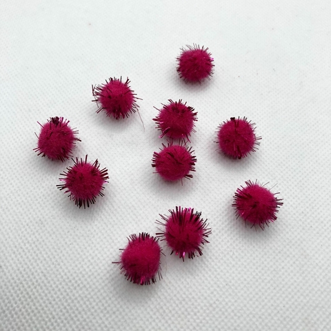 POMPOM SOLTO PELINHO PINK 15MM - 10 UNIDADES