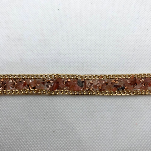 PASSAMANARIA LUXO PEDRINHAS CARAMELO - METRO