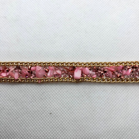 PASSAMANARIA LUXO PEDRINHAS ROSA BB- METRO