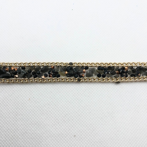 PASSAMANARIA LUXO PEDRINHAS PRETO - METRO