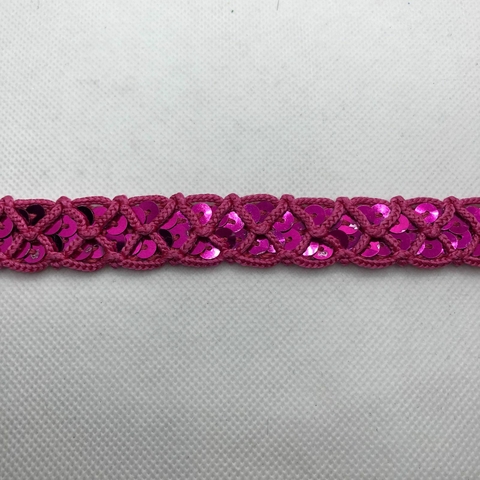 FITA PAETÊ ROSA - METRO