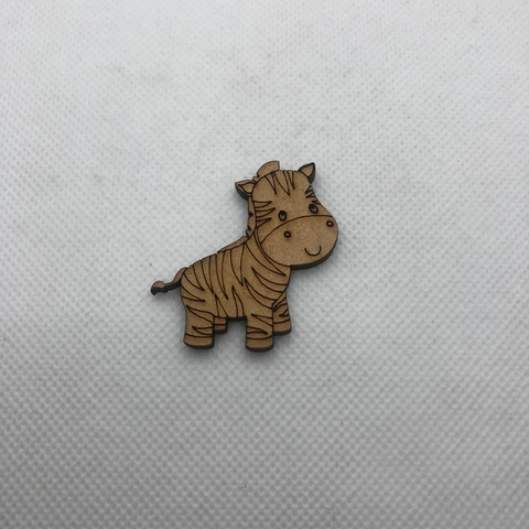 APLIQUE ZEBRA BABY EM MDF - UNIDADE
