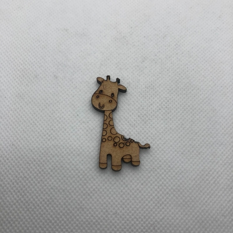 APLIQUE GIRAFA BABY EM MDF - UNIDADE