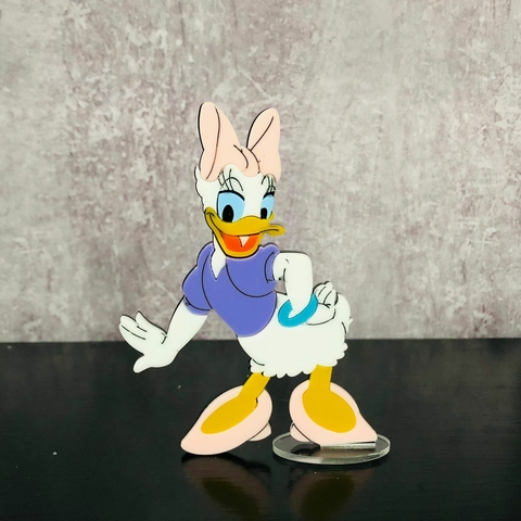 ACRÍLICO COLORIDO MARGARIDA 10 CM C/ BASE - UNIDADE