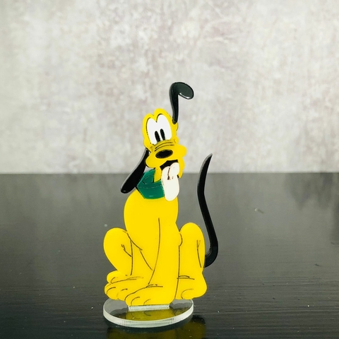 ACRÍLICO COLORIDO PLUTO 7 CM C/ BASE - UNIDADE