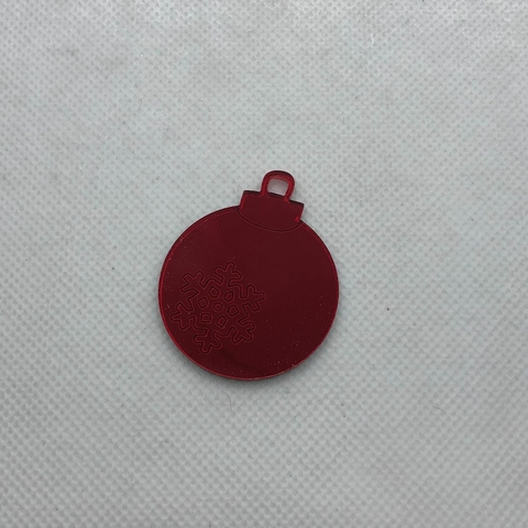 ACRÍLICO BOLA NATAL VERMELHO 4 CM - UNIDADE