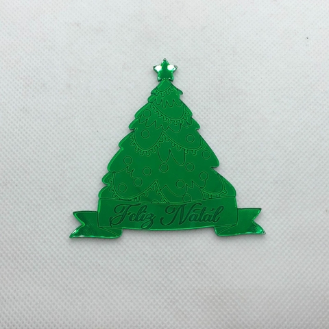 ACRÍLICO ÁRVORE NATAL VERDE 7 CM - UNIDADE