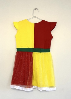 Fantasia vestido Emília do Sítio do pica pau amarelo - comprar online