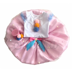 Fantasia Palhacinha Circo Rosa