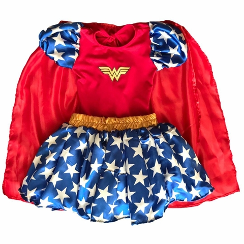 Fantasia Super menina Mulher Maravilha
