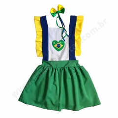 Vestido torcida kids Brasil na internet