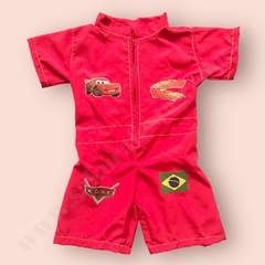 Fantasia Macacão Piloto Curto carros Mcqueen