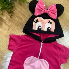 Macacão Minnie Rosa baby