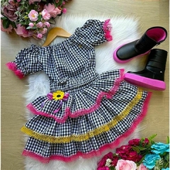 Conjunto Teen Junino Caipira Festa junina - xadrez preto - comprar online