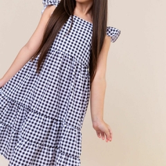 Vestido Xadrez de alças preto e branco na internet