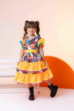 Vestido Junino Infantil Graça Luxo Arraiá - festa junina - São João