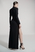 Vestido longo cut out com fenda lateral na internet