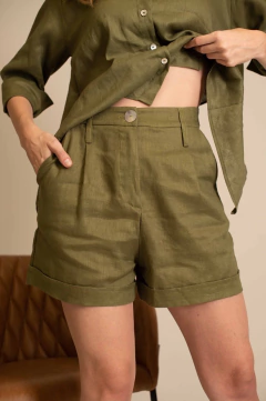 SHORT GIULLIA 100% LINHO