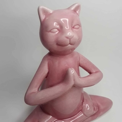 Estátua Cat Yoga Rosa - Mod.2 na internet