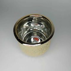 Vasinho em Cerâmica Craquelado-Dourado na internet