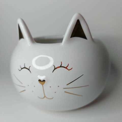 Porta Treco Gatinho Dourado