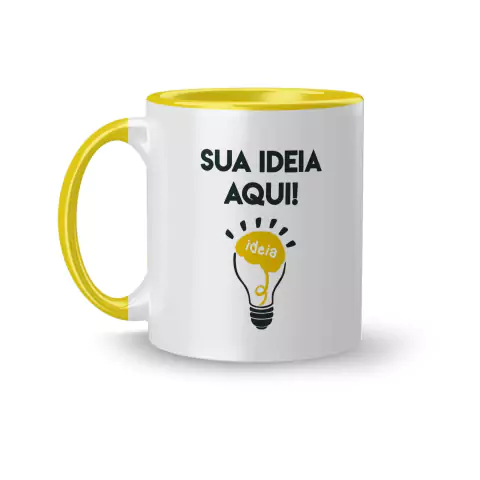 Caneca Cerâmica Personalizada com Sua Arte e Ideia 325ml na internet