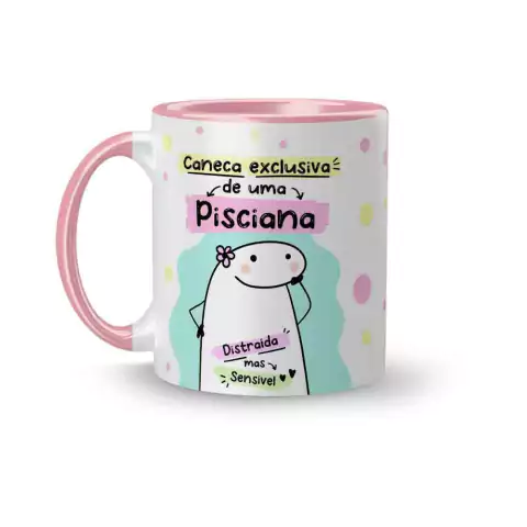 Caneca Cerâmica Flork Signos Peixes Exclusiva de Uma Pisciana 325ml na internet