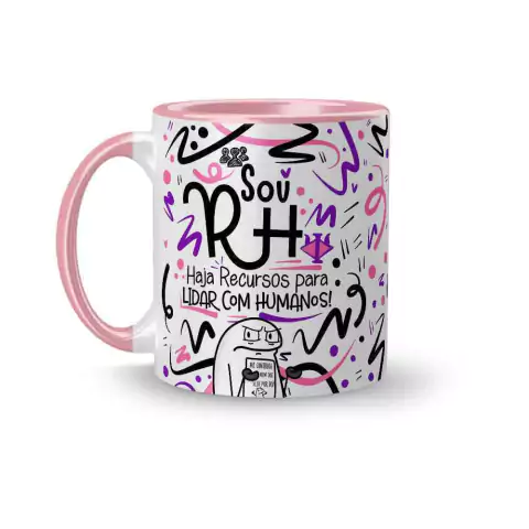 Caneca Cerâmica Profissões Flork Sou RH Recursos Humanos 325ml na internet