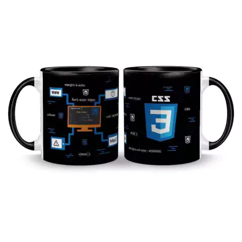 Imagem do Caneca Cerâmica Profissões Programador - Programação Javascript CSS3 325ml