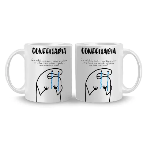 Caneca Cerâmica Flork Profissões Confeiteira É só um Bolinho 325ml na internet