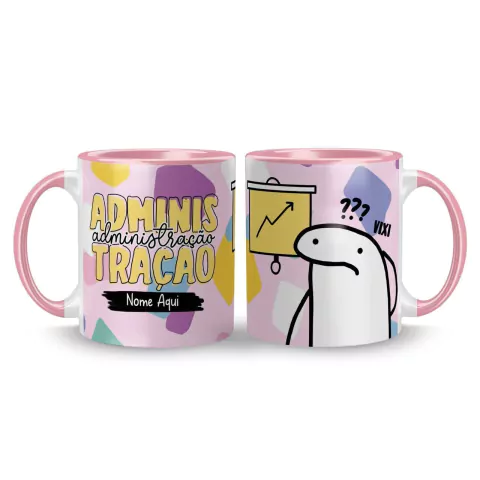 Caneca Cerâmica Profissões Flork Administração / Administradora - Vixi Personalizada com Nome 325ml na internet