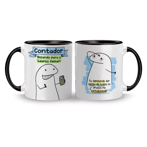 Caneca Personalizada Profissões Flork Contabilidade - Contador, Rezando para o Balanço Fechar na internet