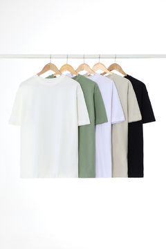 Remera Oversize - Algodón Liso - Hueso