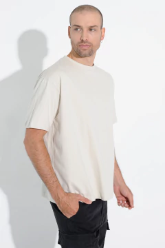 Imagen de Remera Oversize - Algodón Liso - Hueso