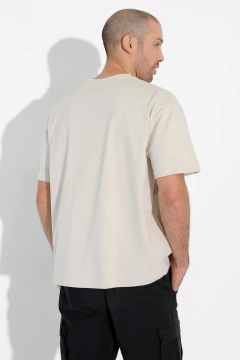 Remera Oversize - Algodón Liso - Hueso en internet