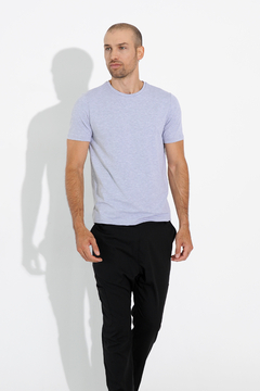 Remera Regular Fit - Algodón Liso - Gris Melange - comprar online