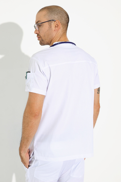 Camiseta Fit Cuello Mao - Arciel Flex - Blanco en internet