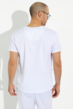 Camiseta Fit Hexágono - Arciel Flex - Blanco - tienda online