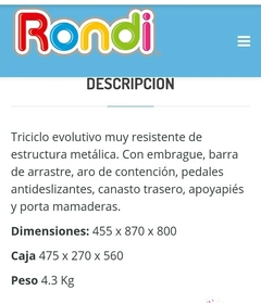 Triciclo Rondi Go Rosa - comprar online