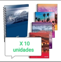 Cuaderno A4 con espiral de 80 hojas rayado X 10 unidades