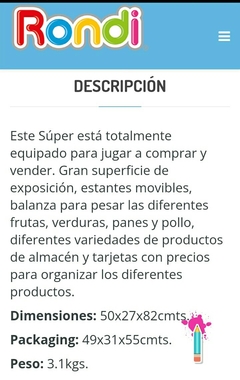 Supermercado Rondi en internet