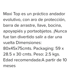 Caminador Rondi Maxi Top - tienda online
