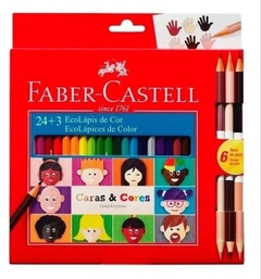 Lápices Faber Castell de 24 colores+ 6 colores caras